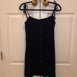 Navy Topshop button down dress